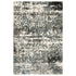 8' X 11' Ivory And Gray Abstract Area Rug