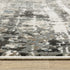 8' X 11' Ivory And Gray Abstract Area Rug