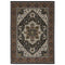 8' X 11' Navy Blue Medallion Area Rug With Fringe