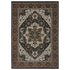 8' X 11' Navy Blue Medallion Area Rug With Fringe