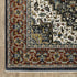 8' X 11' Navy Blue Medallion Area Rug With Fringe