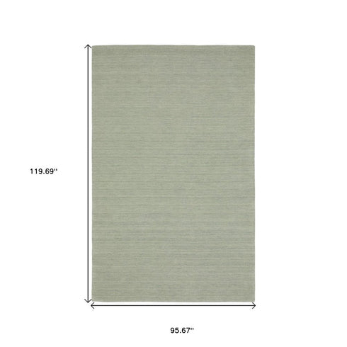 8' X 10' Silver Wool Hand Tufted Area Rug