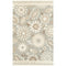 8' X 10' Gray And Sand Wool Floral Hand Tufted Area Rug