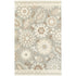 8' X 10' Gray And Sand Wool Floral Hand Tufted Area Rug