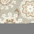 8' X 10' Gray And Sand Wool Floral Hand Tufted Area Rug
