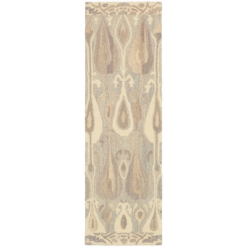 8' X 10' Gray And Beige Wool Abstract Hand Tufted Area Rug