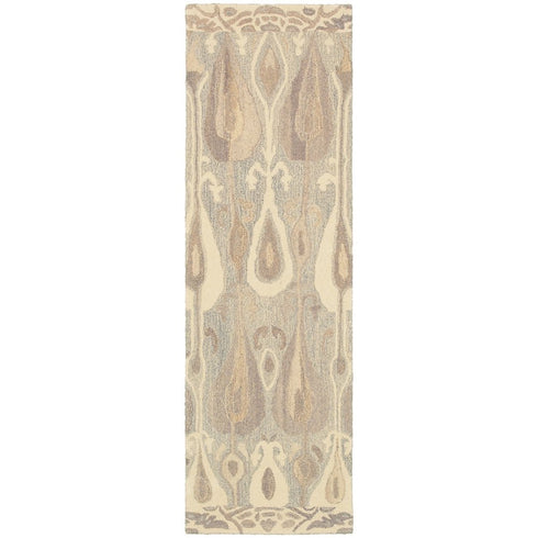 8' X 10' Gray And Beige Wool Abstract Hand Tufted Area Rug