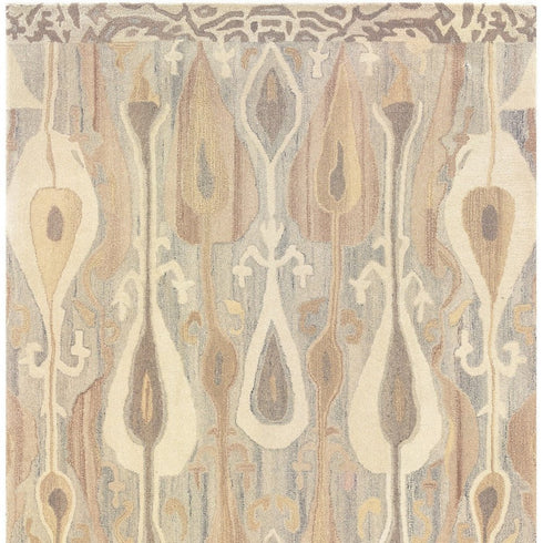 8' X 10' Gray And Beige Wool Abstract Hand Tufted Area Rug