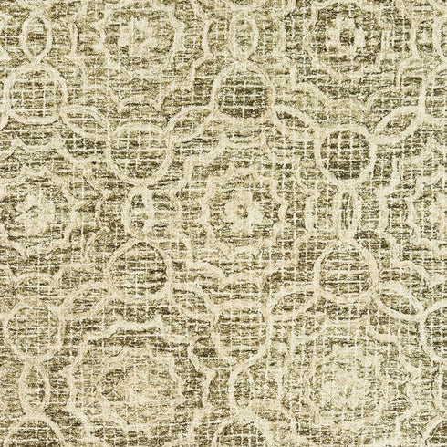 8' X 10' Green And Ivory Wool Geometric Hand Tufted Area Rug