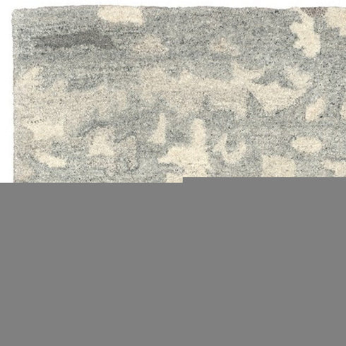 8' X 10' Gray And Charcoal Wool Abstract Hand Tufted Area Rug