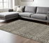 8' X 11' Gray And Beige Diamond Area Rug With Fringe