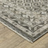 8' X 11' Gray And Beige Diamond Area Rug With Fringe