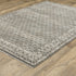 8' X 11' Gray And Beige Diamond Area Rug With Fringe