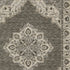 8' X 11' Gray And Beige Medallion Area Rug With Fringe