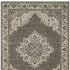 8' X 11' Gray And Beige Medallion Area Rug With Fringe