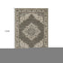 8' X 11' Gray And Beige Medallion Area Rug With Fringe