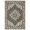 8' X 11' Gray And Beige Medallion Area Rug With Fringe