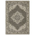 8' X 11' Gray And Beige Medallion Area Rug With Fringe