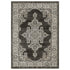 8' X 11' Gray And Beige Medallion Area Rug With Fringe