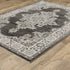 8' X 11' Gray And Beige Medallion Area Rug With Fringe
