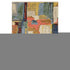8' X 11' Pink Red And Yellow Abstract Area Rug With Fringe