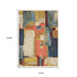8' X 11' Pink Red And Yellow Abstract Area Rug With Fringe
