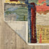 8' X 11' Pink Red And Yellow Abstract Area Rug With Fringe