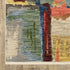 8' X 11' Pink Red And Yellow Abstract Area Rug With Fringe