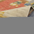 8' X 11' Pink Red And Yellow Abstract Area Rug With Fringe