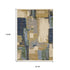 8' X 11' Blue Green And Beige Abstract Area Rug With Fringe