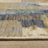8' X 11' Blue Green And Beige Abstract Area Rug With Fringe