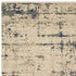 8' X 11' Beige And Green Abstract Area Rug With Fringe