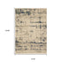 8' X 11' Beige And Green Abstract Area Rug With Fringe
