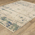 8' X 11' Beige And Green Abstract Area Rug With Fringe