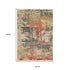 8' X 11' Beige And Pink Abstract Area Rug With Fringe