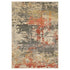 8' X 11' Beige And Pink Abstract Area Rug With Fringe