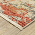 8' X 11' Beige And Pink Abstract Area Rug With Fringe