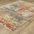 8' X 11' Beige And Pink Abstract Area Rug With Fringe