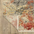 8' X 11' Beige And Pink Abstract Area Rug With Fringe
