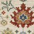 8' X 11' Ivory Red And Blue Oriental Area Rug With Fringe