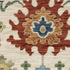 8' X 11' Ivory Red And Blue Oriental Area Rug With Fringe