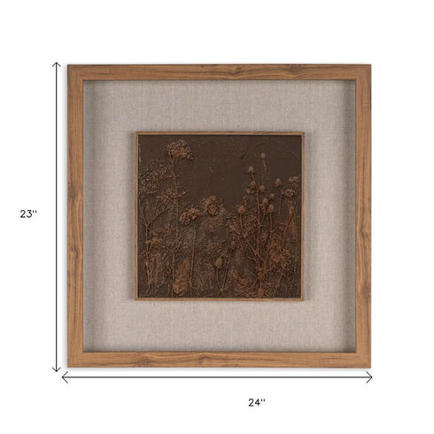 Serenity Garden II Brown Shadowbox Textual Art Wall Art