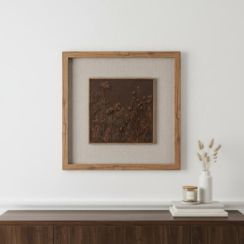 Serenity Garden II Brown Shadowbox Textual Art Wall Art