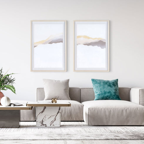 Veiled Vista II Gray Shadowbox Textual Art Wall Art