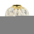10" Ivory Gray And Gold Abstract Distressed Ceramic Round Table Vase