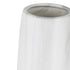 32" White Faceted Geometric Tapered Ceramic Floor Vase