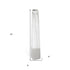 40" White Faux Marble Tapered Ceramic Floor Vase