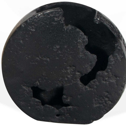 8" Black Hammered Round Aluminum Table Vase