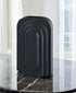 12" Black Geometric Aluminum Table Vase