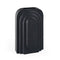 12" Black Geometric Aluminum Table Vase